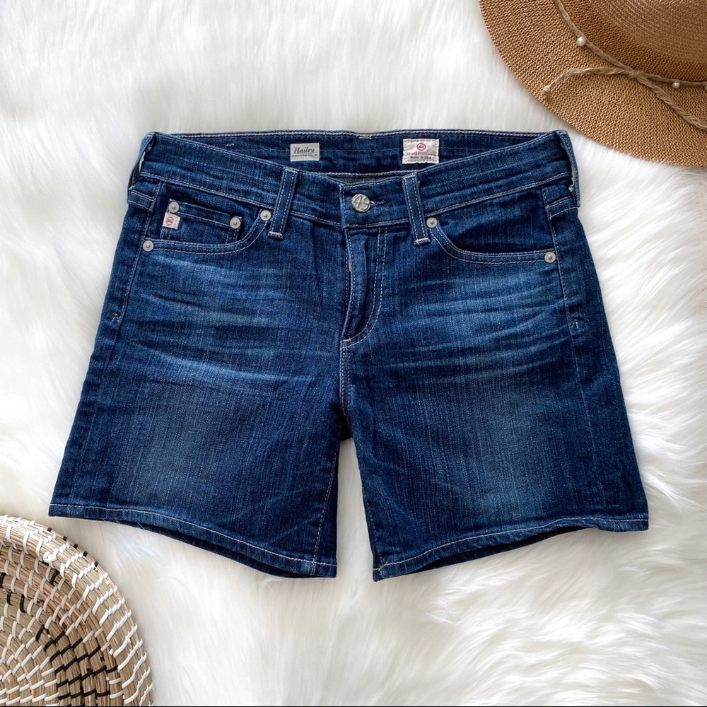 Ag Adriano Hailey Ex-boyfriend Roll Up Shorts Blue